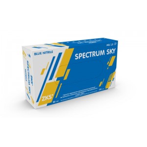 Перчатки ZKS™ нитриловые "Spectrum Sky" голубые