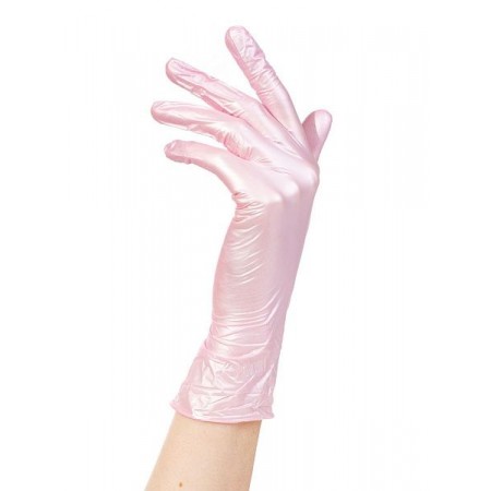  Adele нитриловые перчатки розовый перламутр 