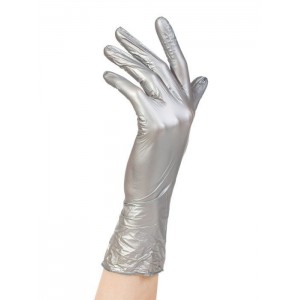 Adele нитриловые серебряные перчатки